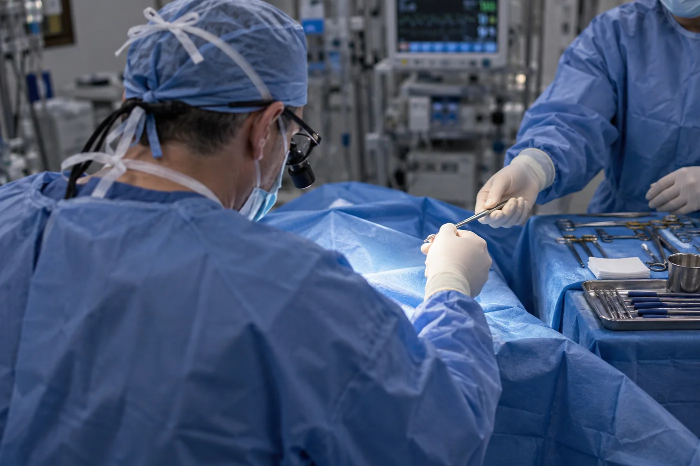 Nerve decompression surgery under loupe magnification
