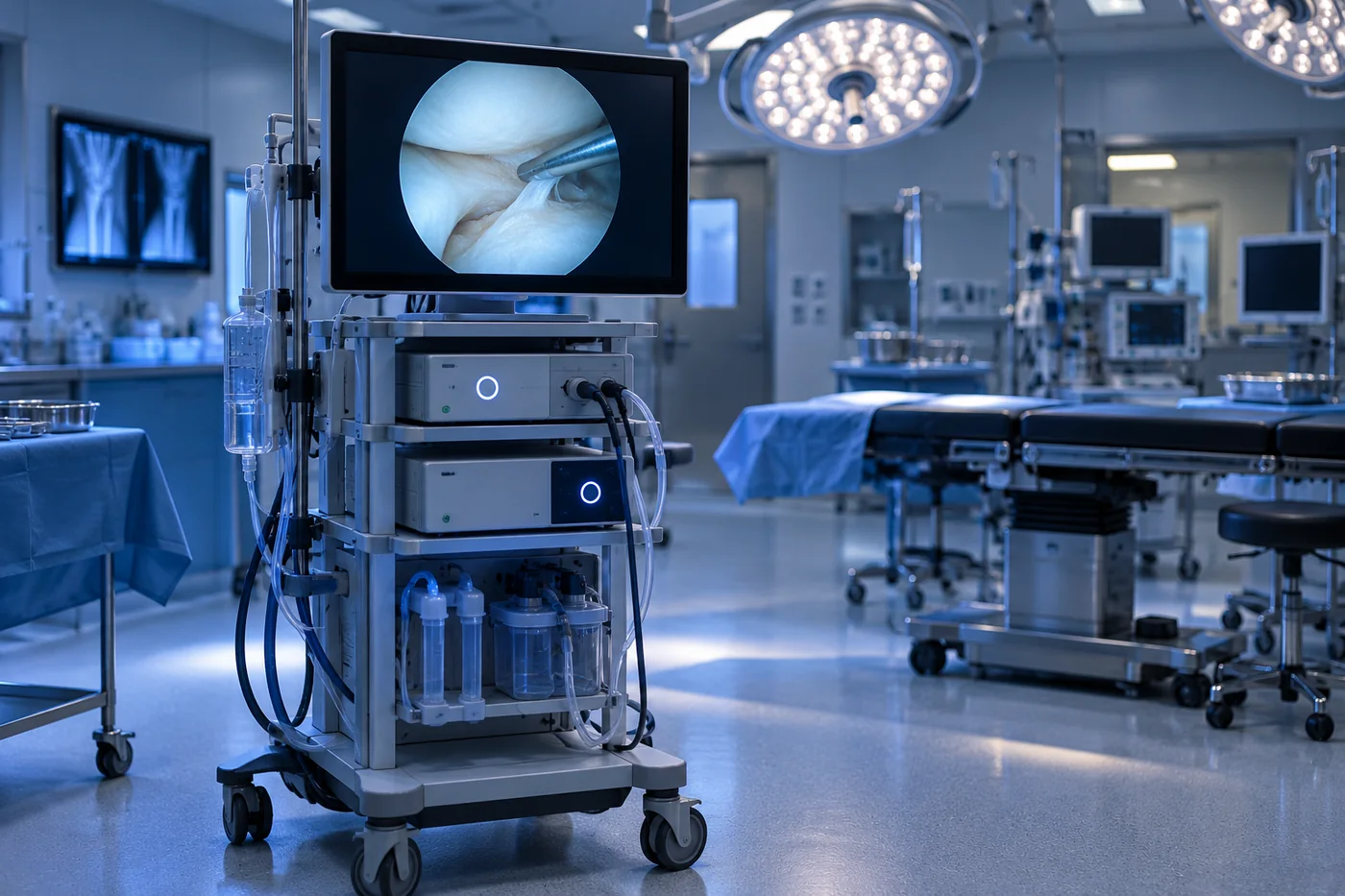 Wrist arthroscopy showing the inside of the joint